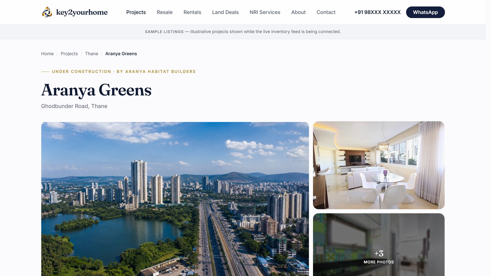 Project page with photo gallery