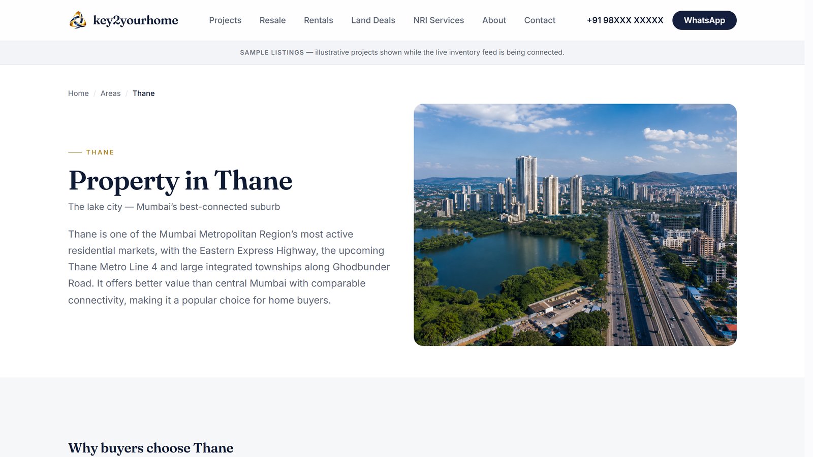 Local guide page for Thane