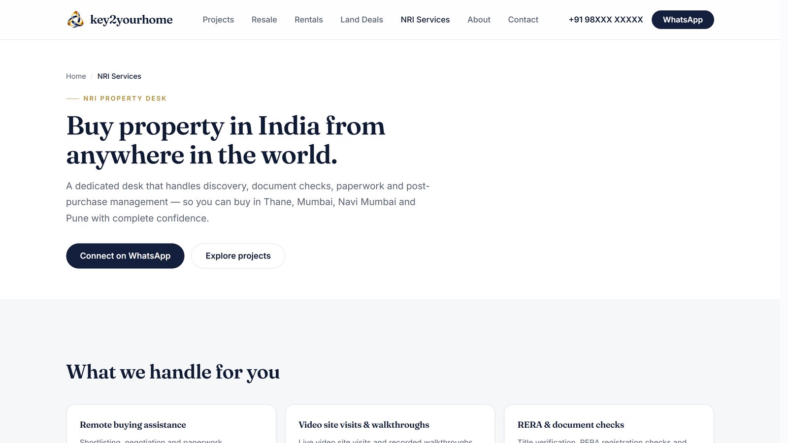 NRI services page
