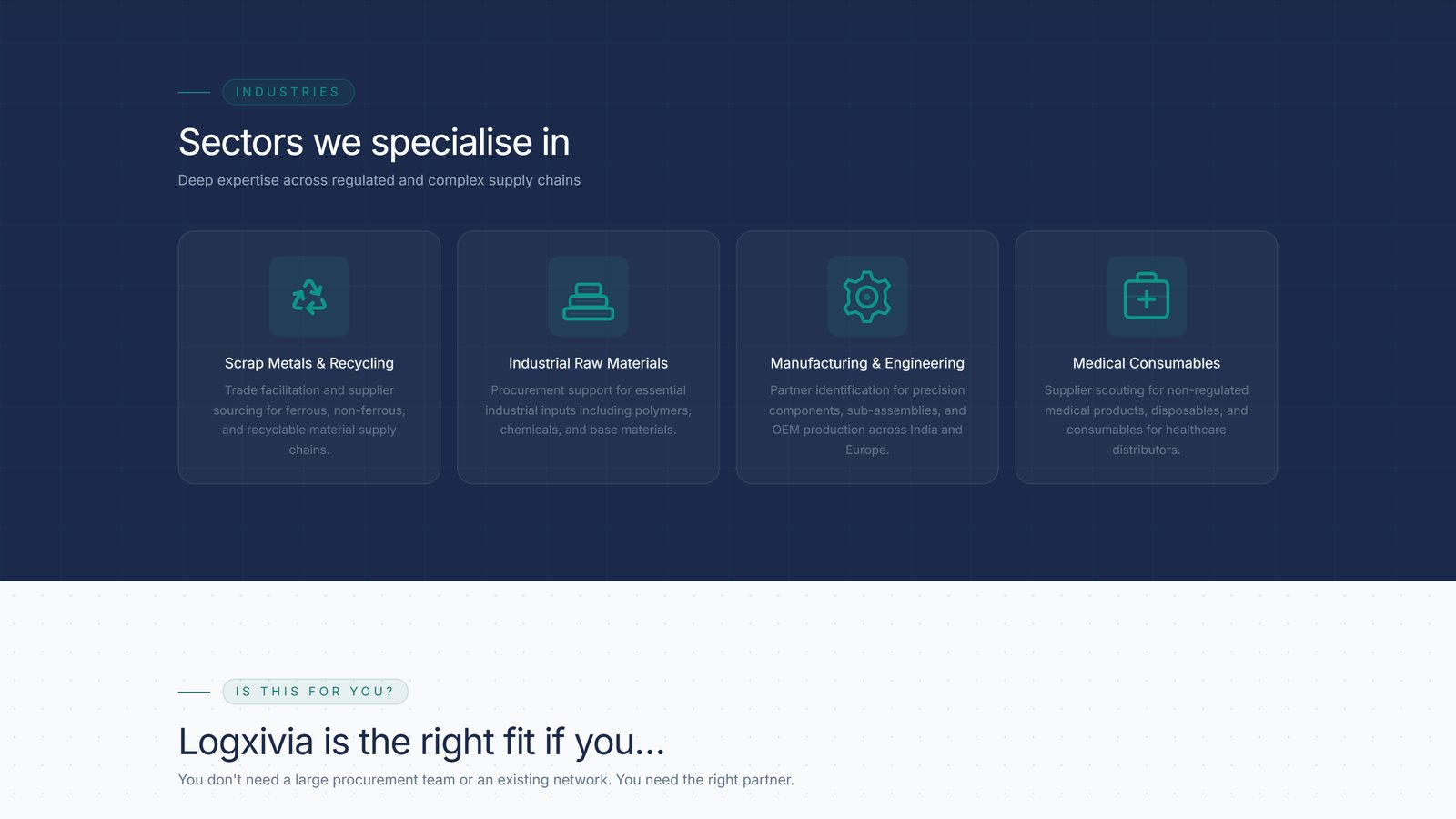 Four specialist sectors